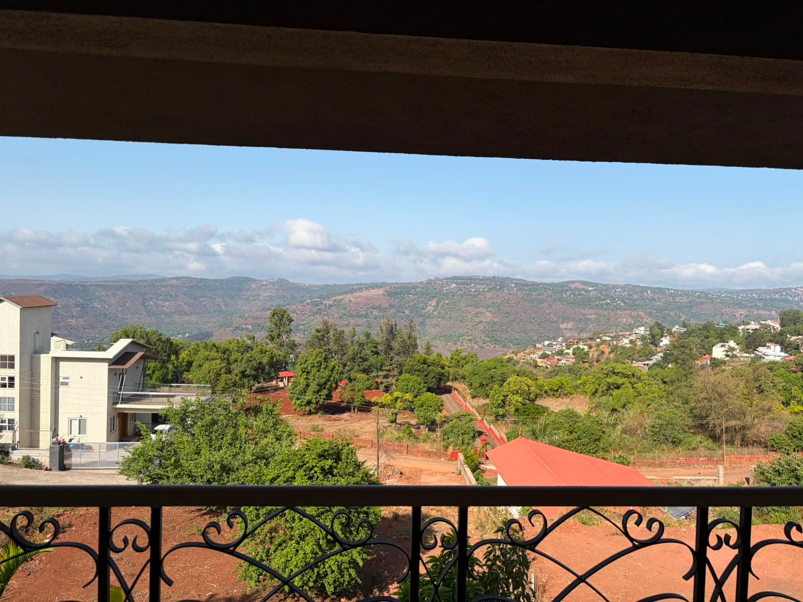 The valley seen from the balcony at Lighthouse Villa