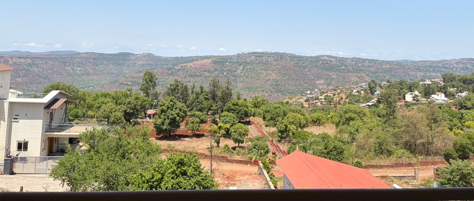 The valley seen from the balcony at Lighthouse Villa